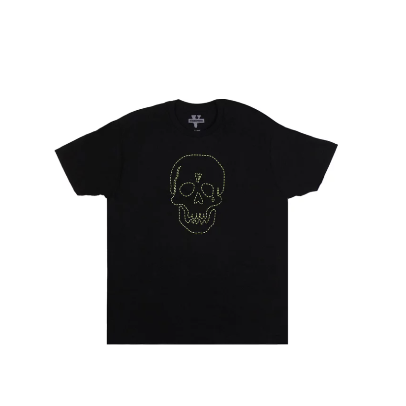 275541 Vlone x Neighborhood Skull Short-Sleeve T-Shirt 'Black/Green'