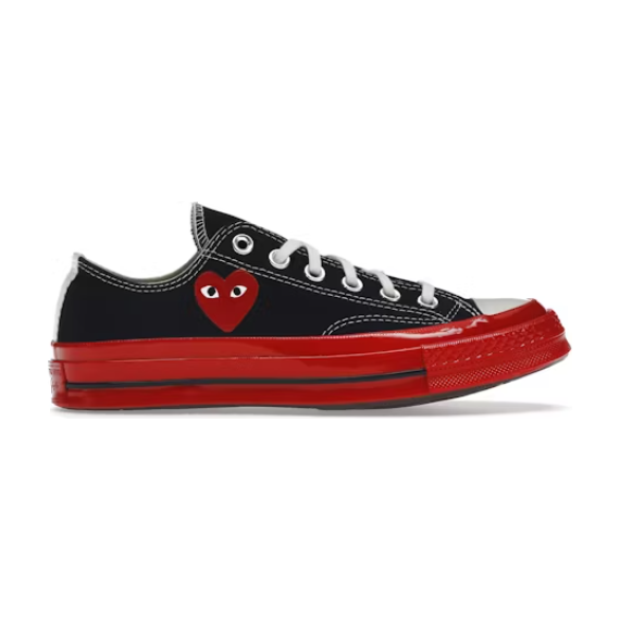 Comme des Garcons PLAY Converse Chuck Taylor All Star 70 Ox Black Red Midsole