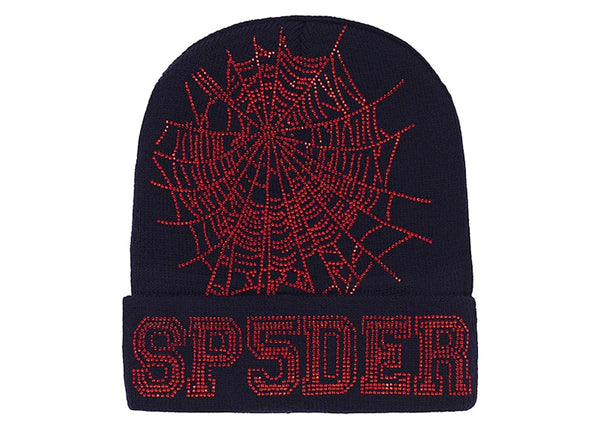 Sp5der Web Beanie Navy/Red