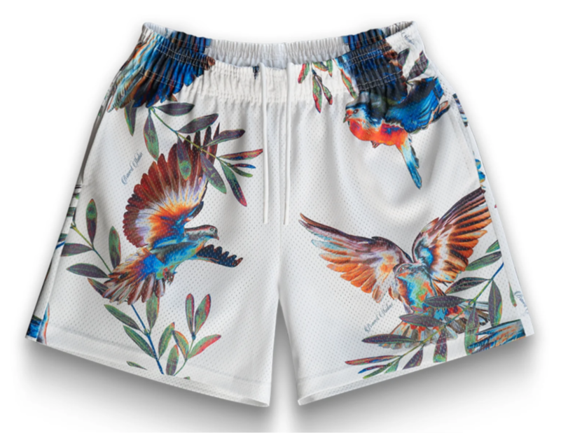 261007 Bravest Studios White Birds Of Paradise Shorts