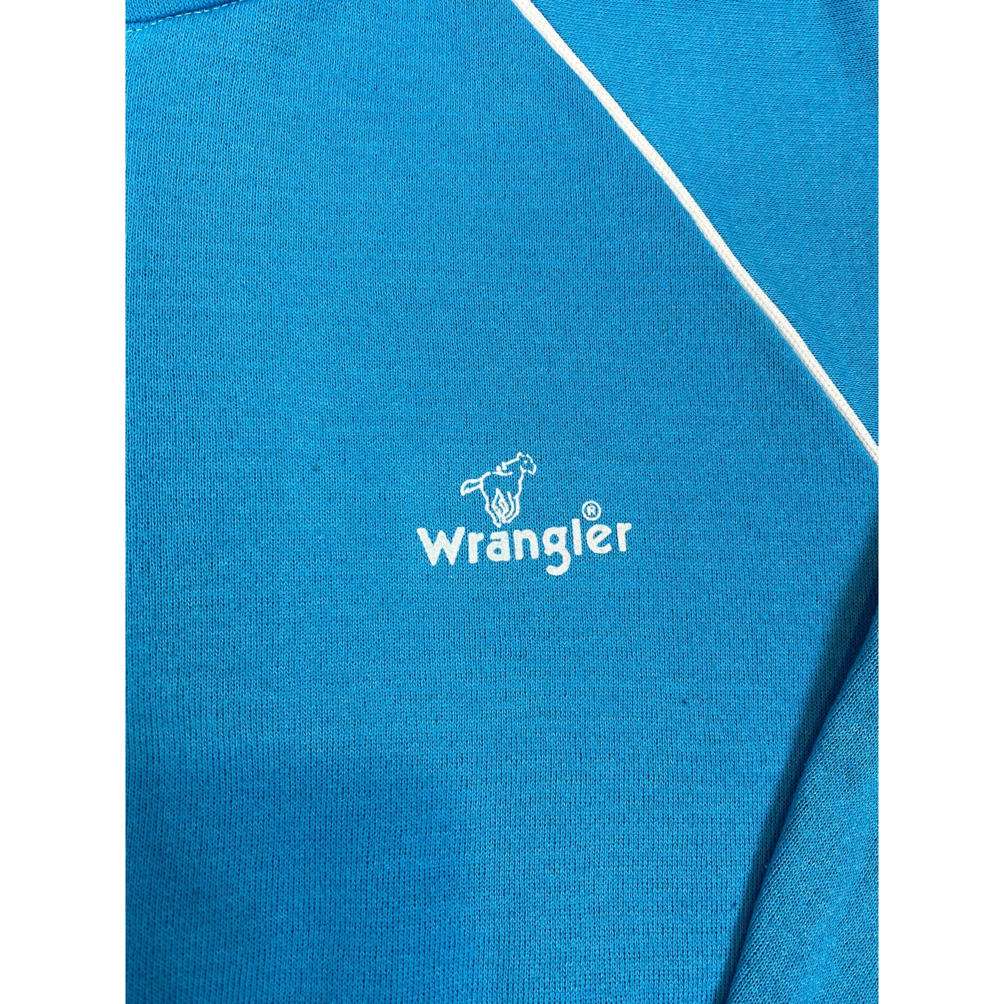 268223 (90s) Wrangler Western Horse Teal Full Zip Sweatshirt