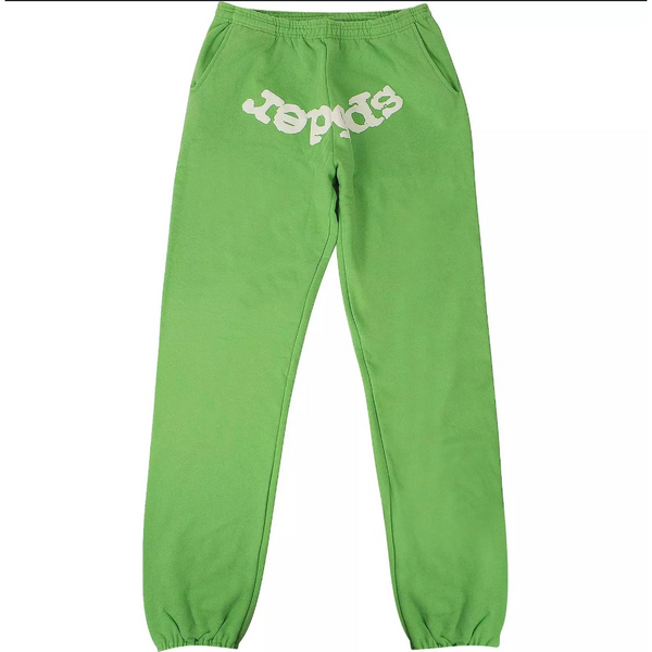 Sp5der Logo Print Sweatpants 'Green'