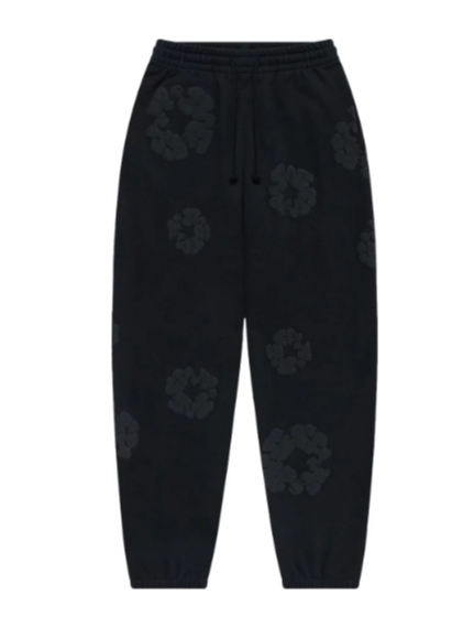 Denim Tears Cotton Wreath Sweatpants 'Black Monochrome'