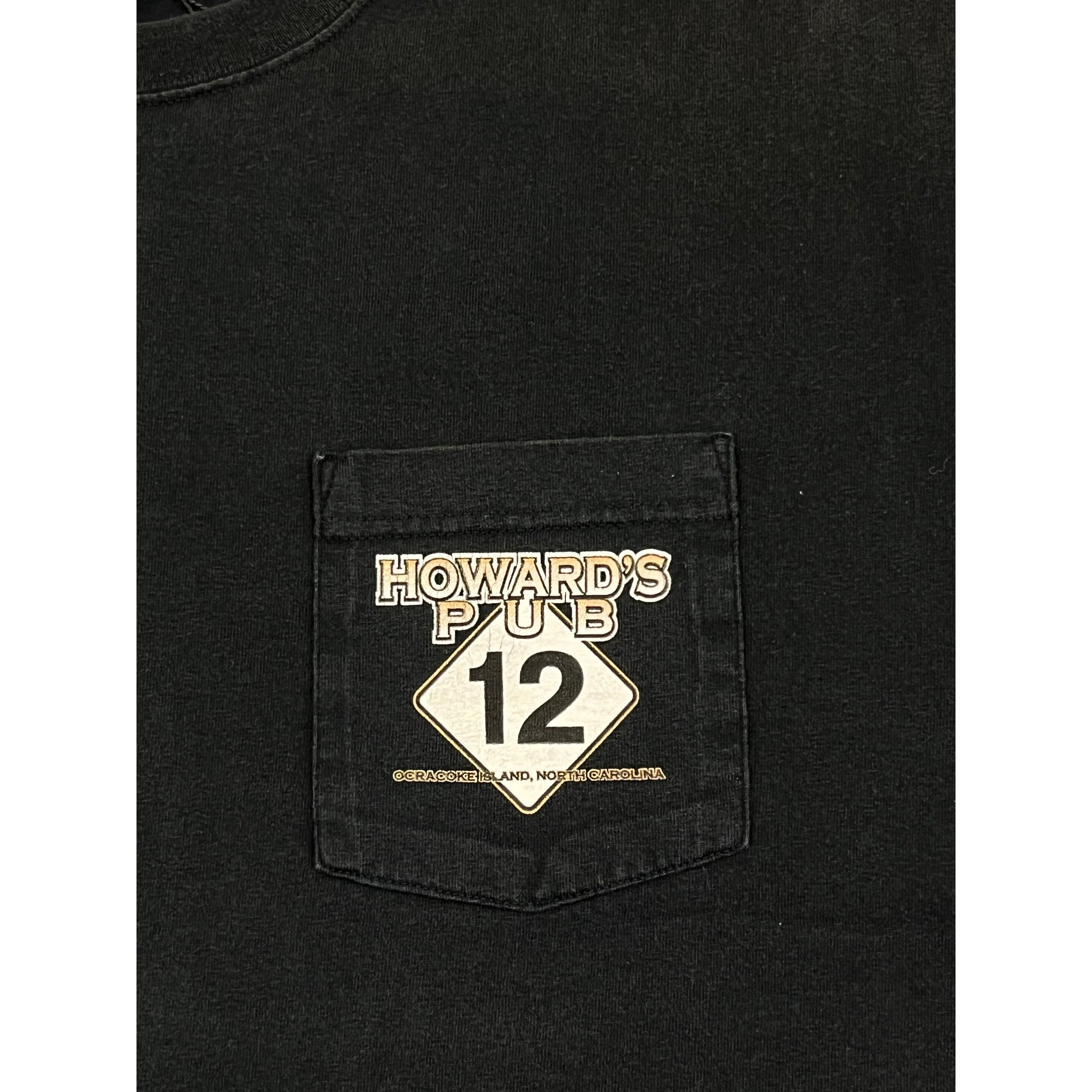 275060 (00s) Howard's Pub Motorcycle Biker Pocket T-Shirt