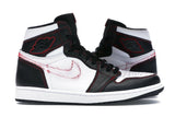 Jordan 1 Retro High Defiant White Black Gym Red