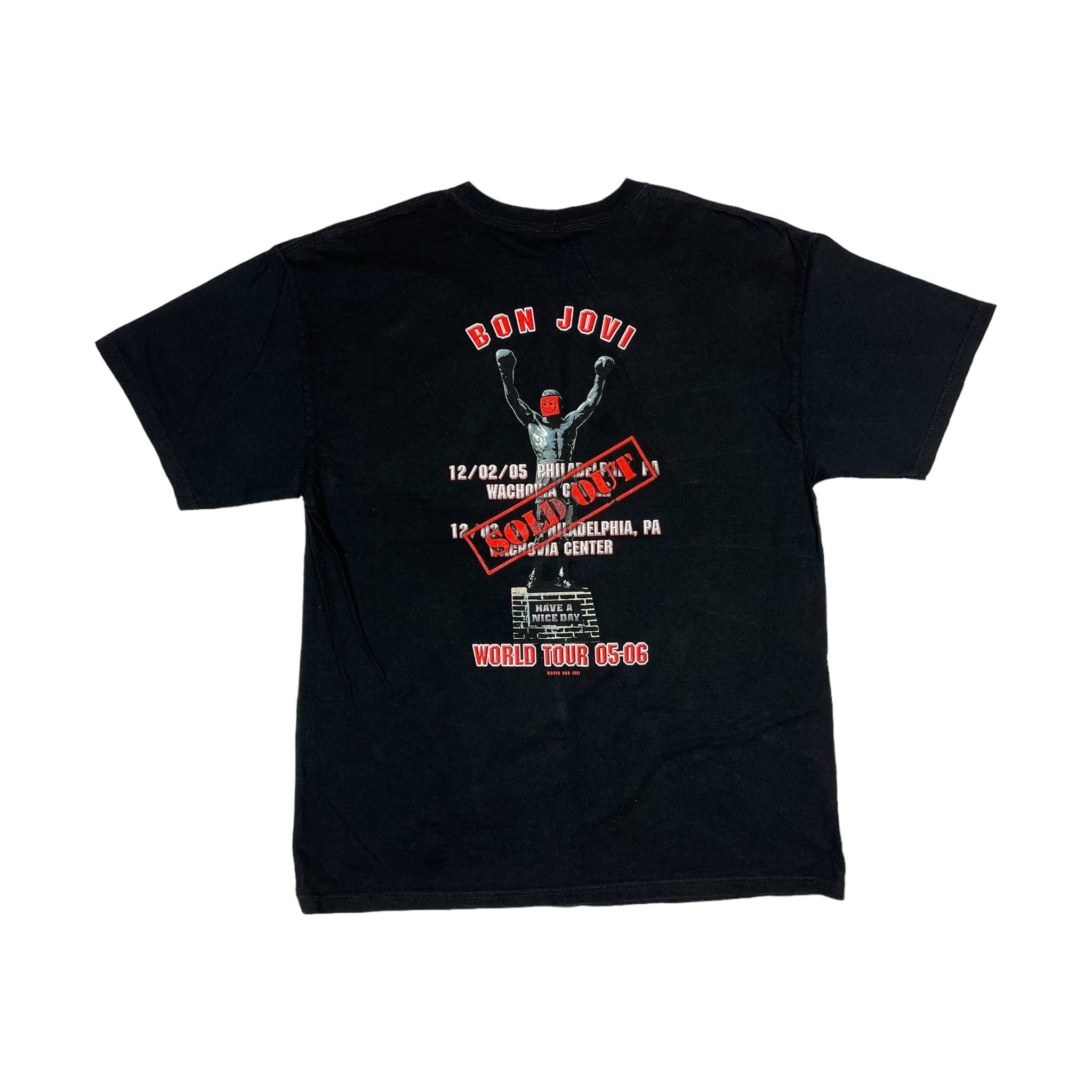 262227 (2005) Bon Jovi Philadelphia Rocky Sold Out Concert T-Shirt