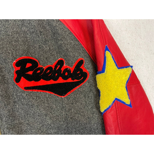 (90s) Reebok Sport Leather Bomber Jacket