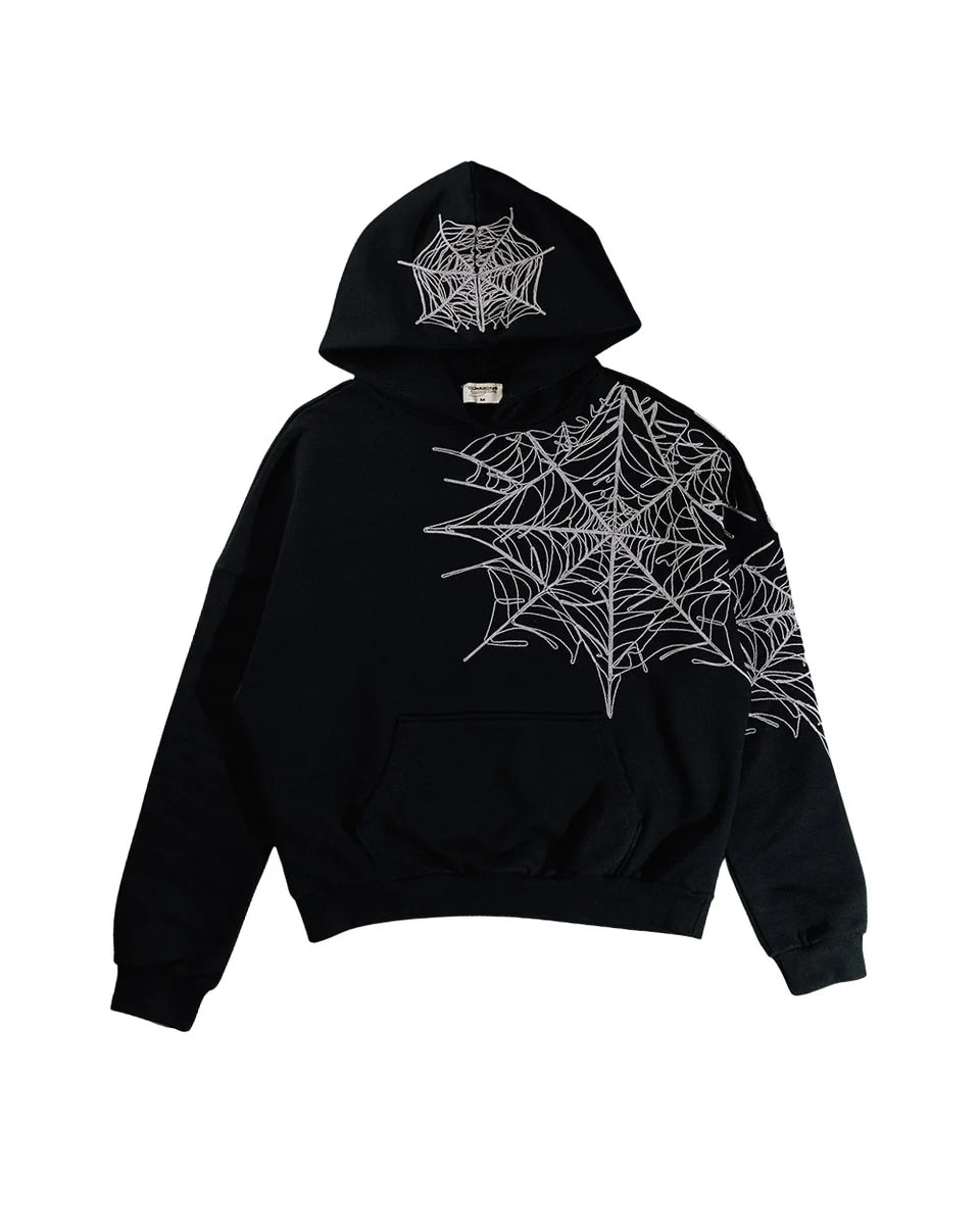 778863 Commons Star Spider Web Hoodie Black