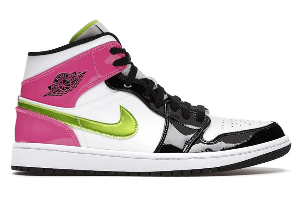 Jordan 1 Mid White Black Cyber Pink