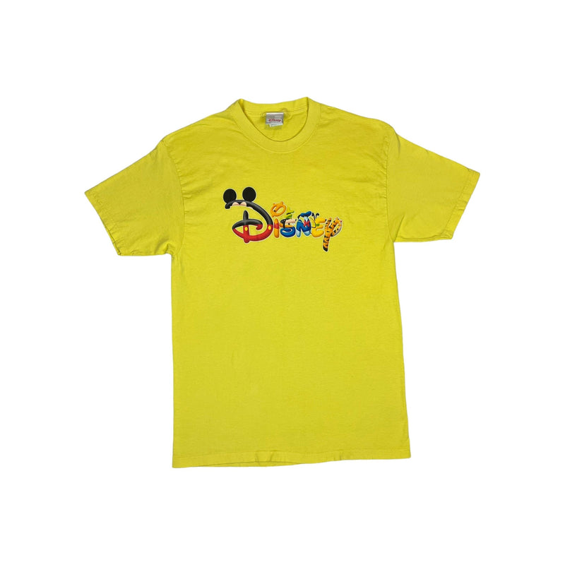 (00s) Disney Character Puffy Spellout Logo T-Shirt