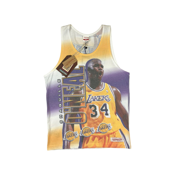 (modern) ShaQuille O'Neal Mitchell & Ness Lakers Big Print Tank Top