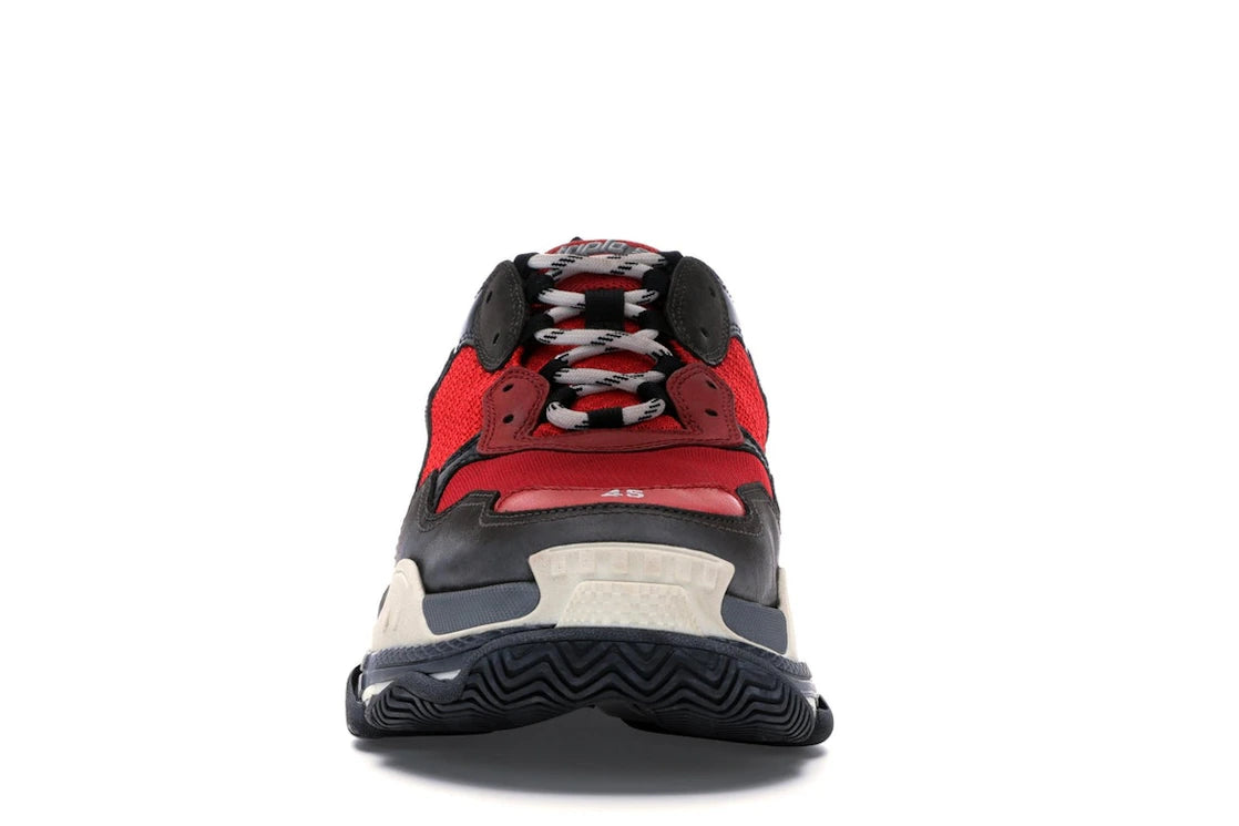701254 Balenciaga Triple S Red Black (Pre-Distressed)