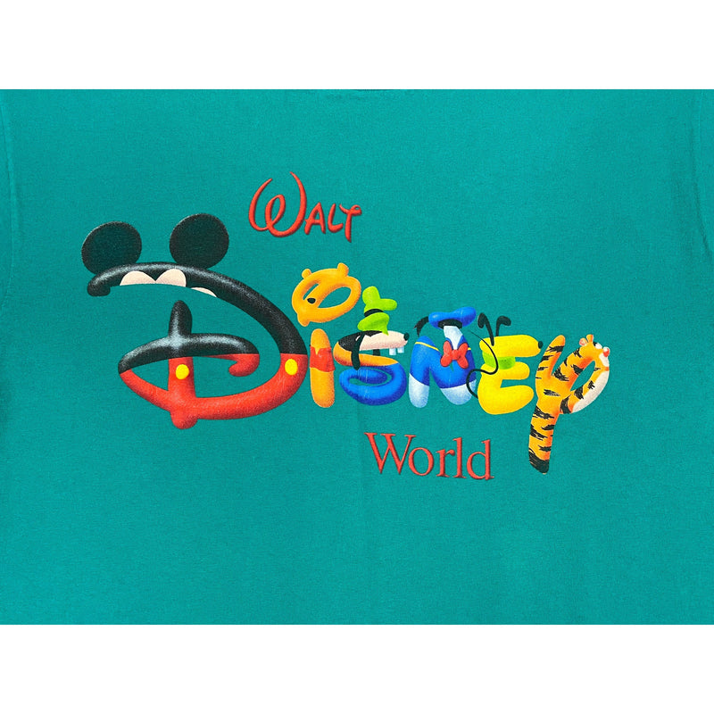 (90s) Disney Character Puffy Spellout Logo T-Shirt