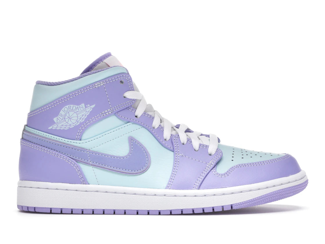826161 Jordan 1 Mid Purple Aqua