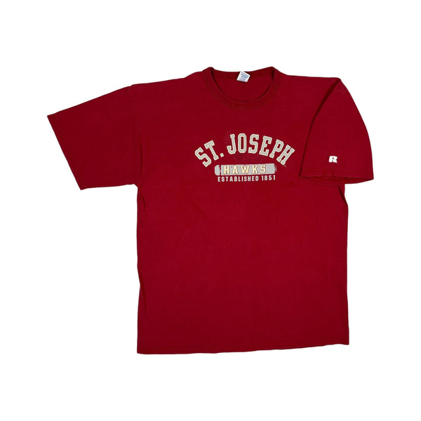 (90s) St. Joseph Hawks Philadelphia College Russell T-Shirt