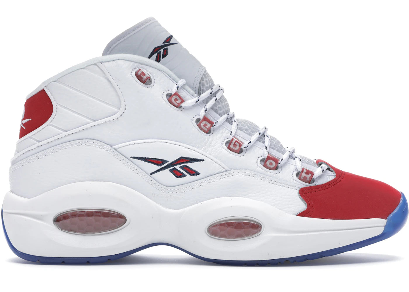 622975 Reebok Question Mid Red Toe 25th Anniversary