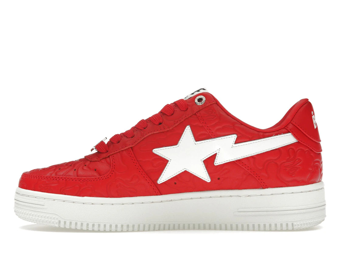 340673 A Bathing Ape Bape Sta Low #3 Line Camo Red