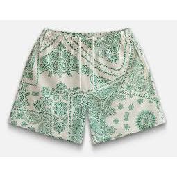 Bravest Studios Shorts Cream Green Paisley