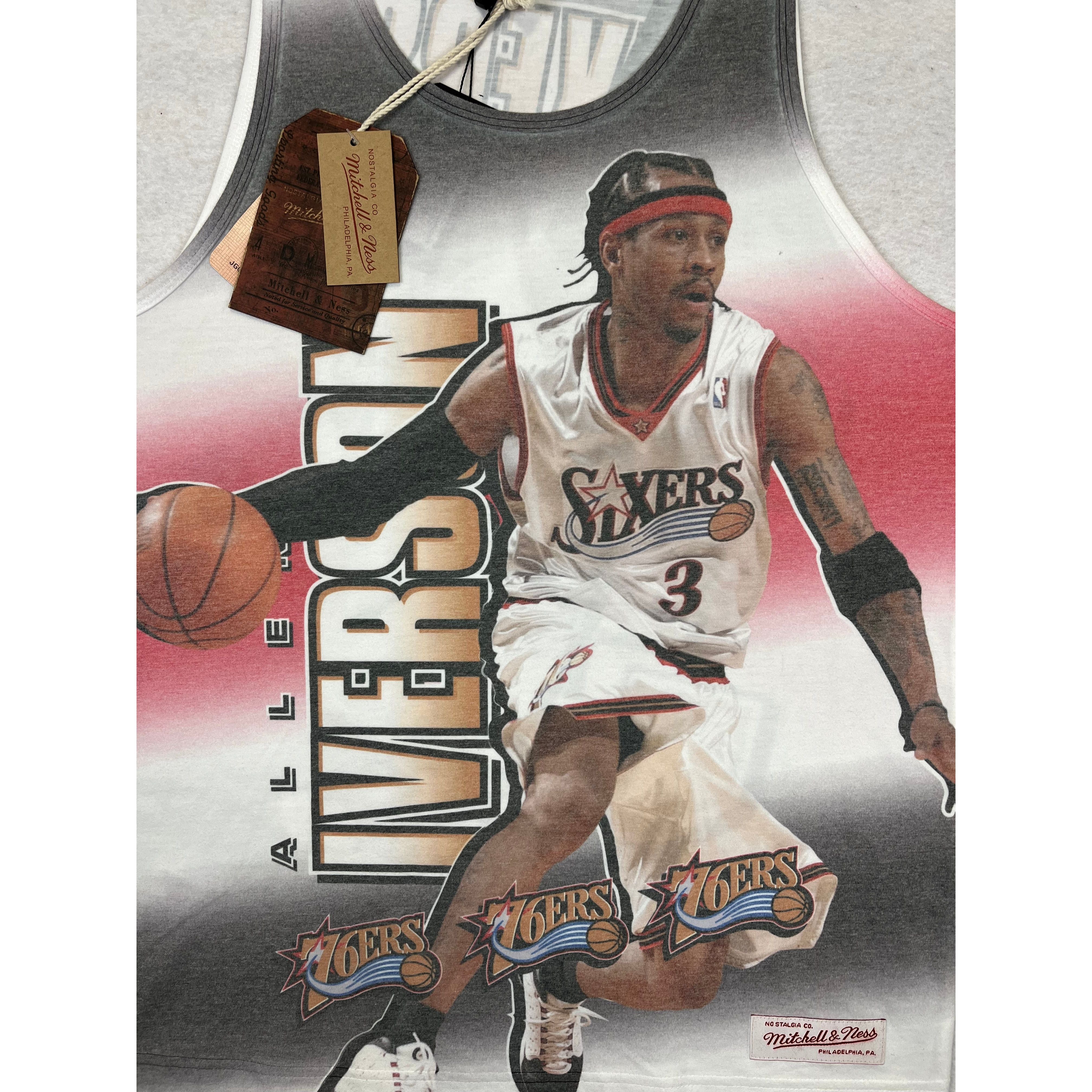 272927 (modern) Allen Iverson Mitchell & Ness 76ers Big Print Tank Top