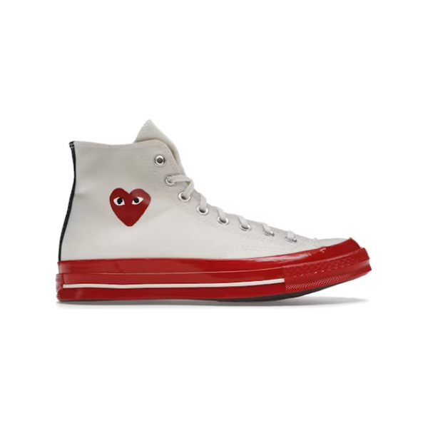 Comme des Garcons PLAY Converse Chuck Taylor All Star 70 Hi Egret Red Midsole