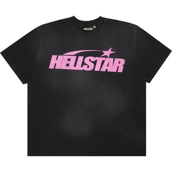 Hellstar Classic T-Shirt (Gel Print) 'Black/Pink'