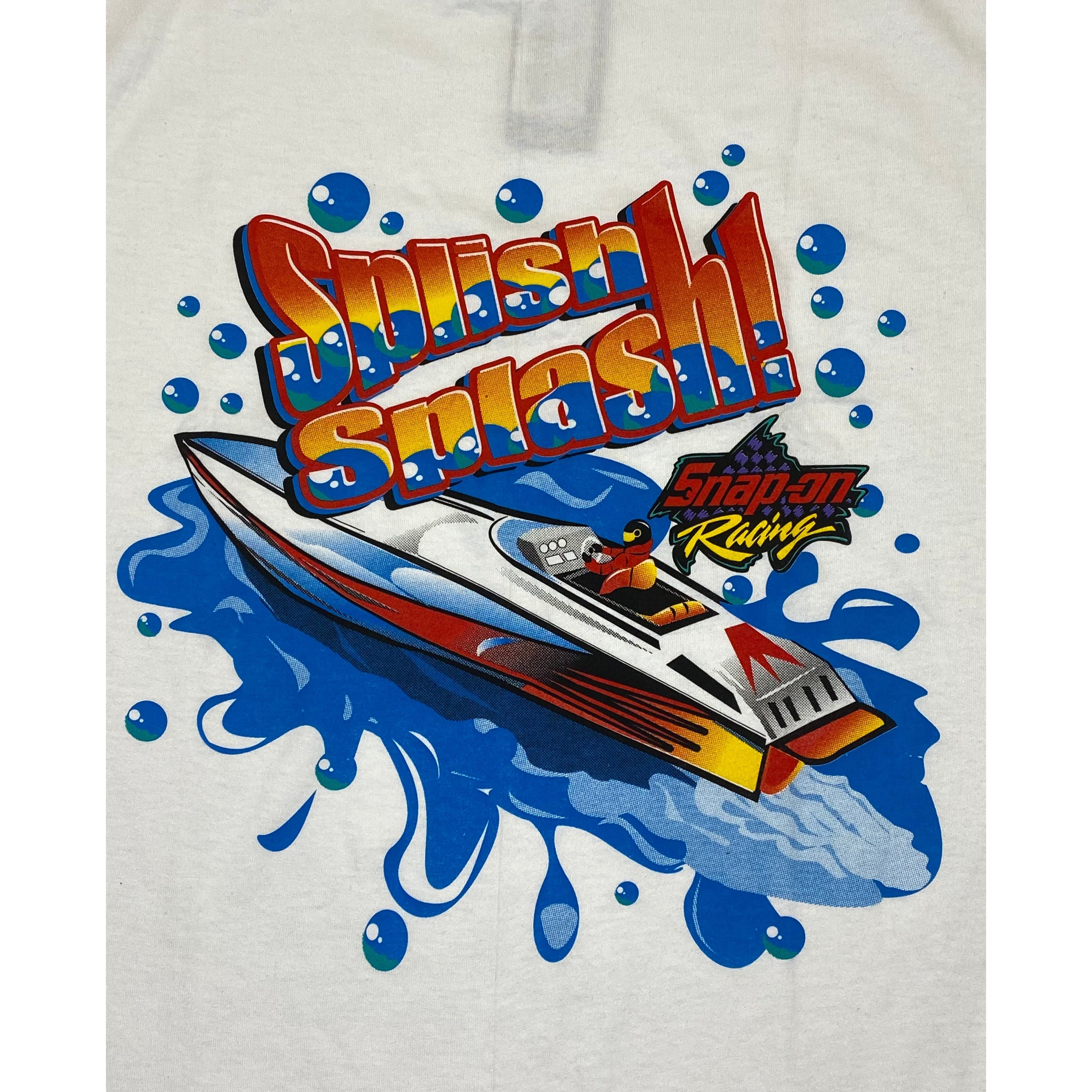 275701 (90s) Snap On Tools Racing Motor Boat Splash White T-Shirt w/ Tags
