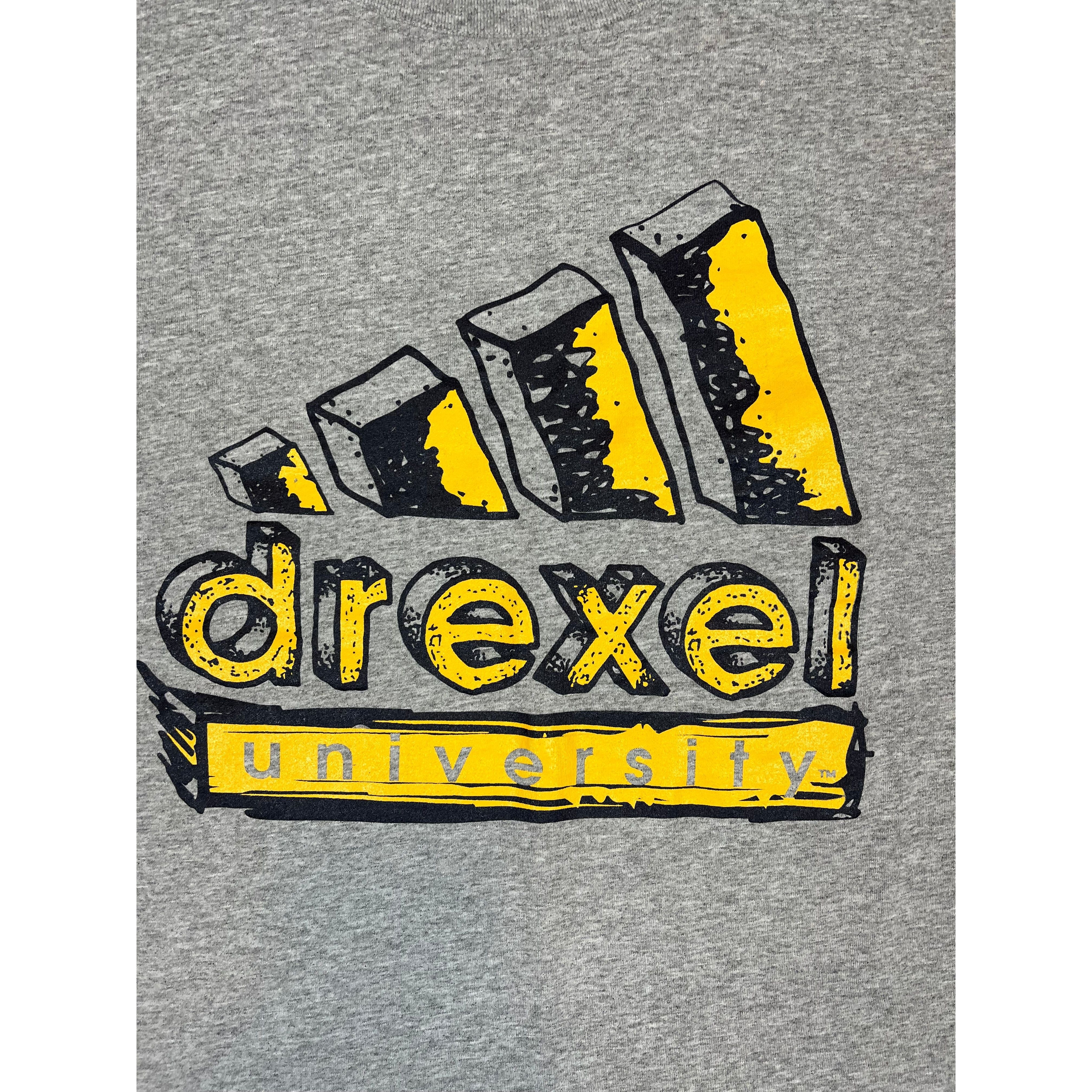 256513 (90s) Drexel University Adidas Logo T-Shirt