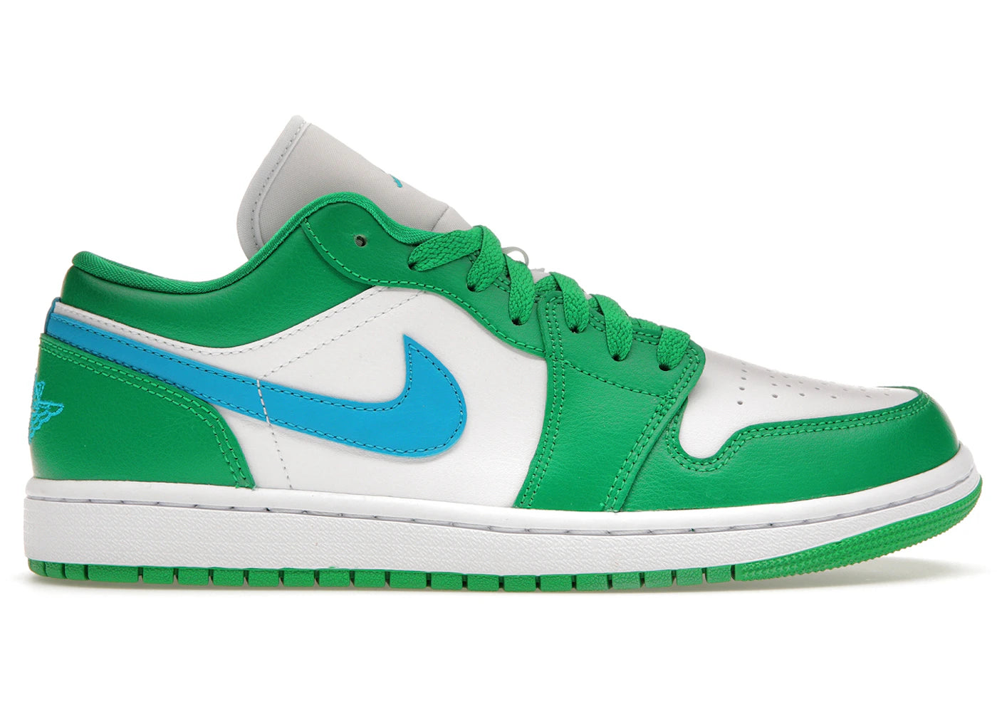 518159 Jordan 1 Low Lucky Green Aquatone (Women's)