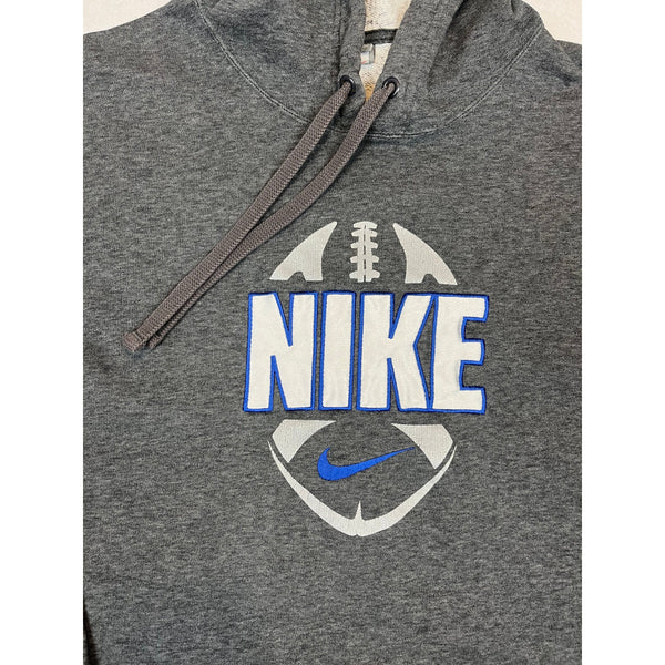 (00s) Nike Football Embroidered Swoosh Hoodie