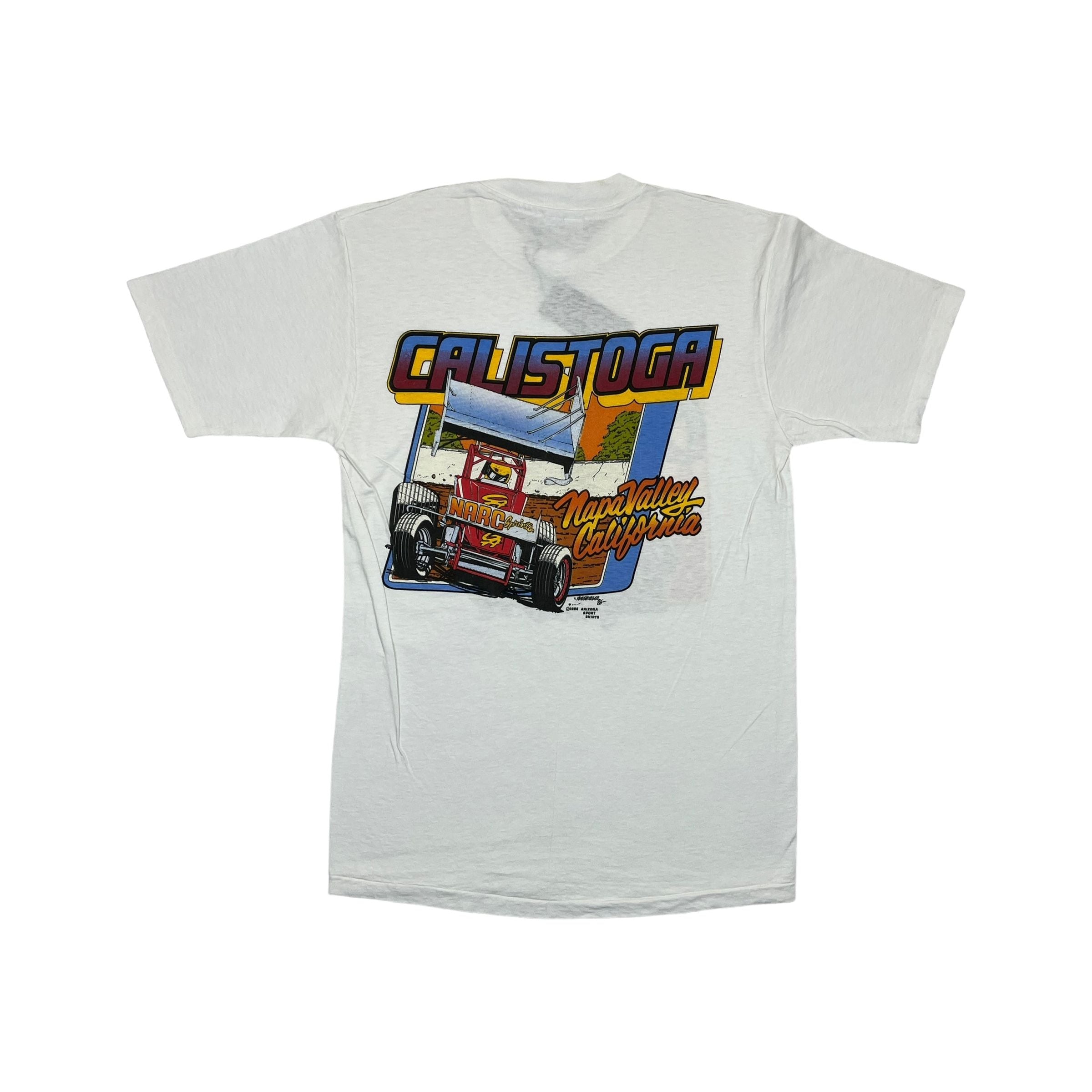 268871 (1986) The Classic, Calistoga California Sprint Car Racing White T-Shirt