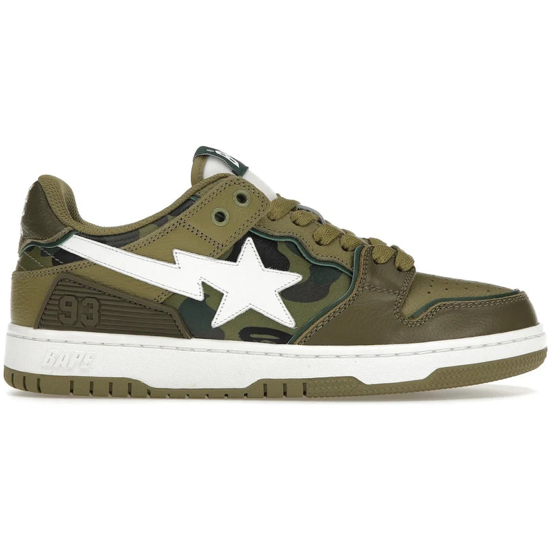 A Bathing Ape Sk8 Sta Olive Drab Green Camo