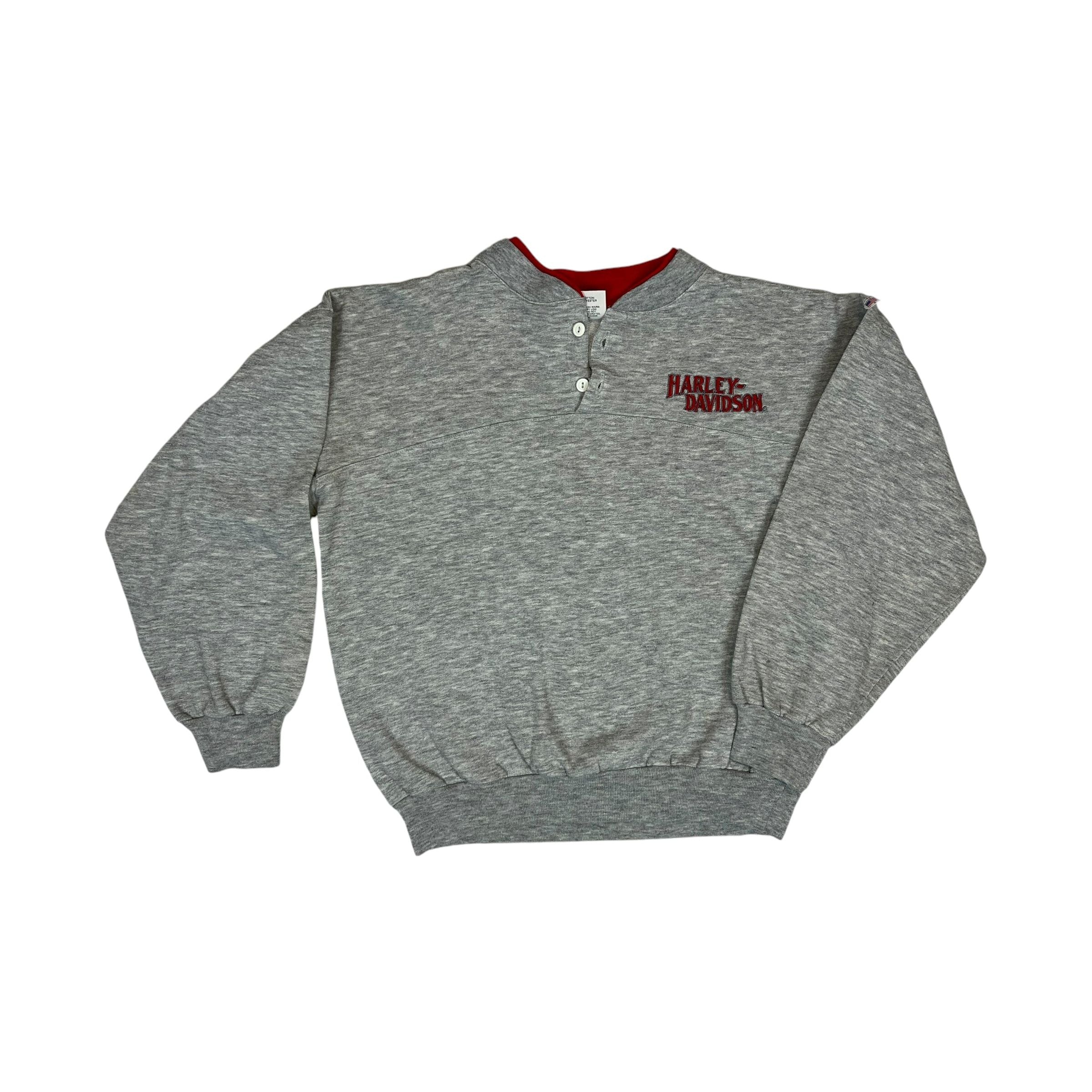 256511 (80s) Harley Davidson Button Crewneck