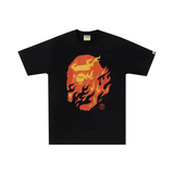 BAPE Flame Ape Head Tee 'Black/Red'