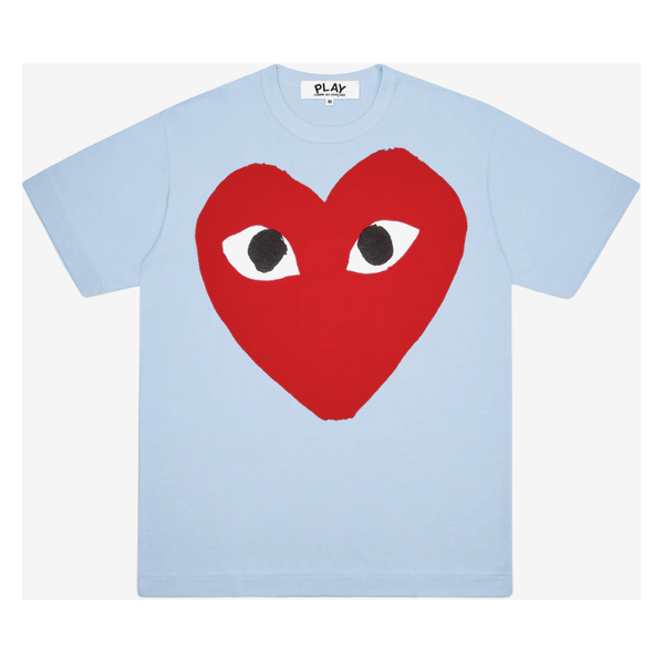 Comme des Garçons Play Bright Heart Logo T-Shirt 'Blue'