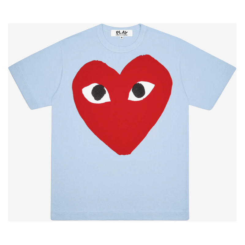 Comme des Garçons Play Bright Heart Logo T-Shirt 'Blue'