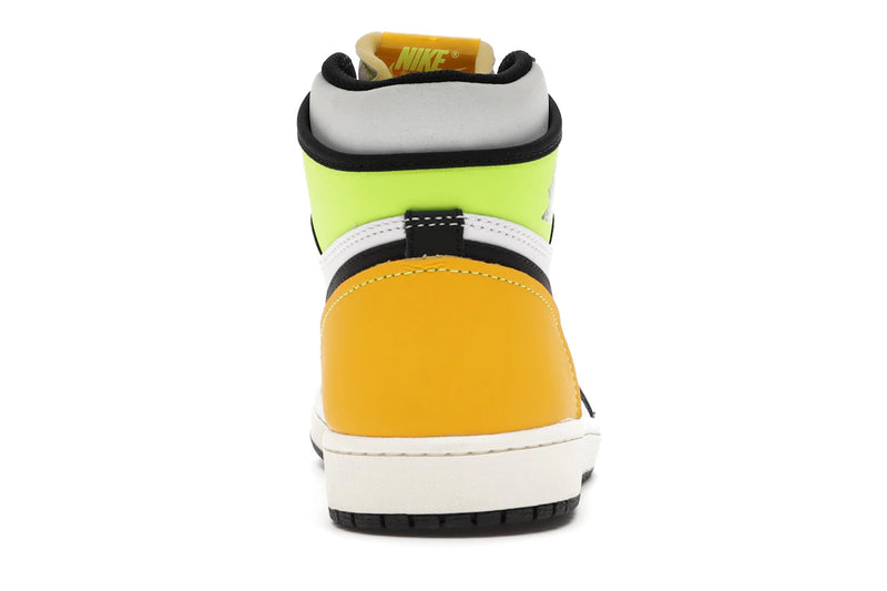 Jordan 1 Retro High White Black Volt University Gold