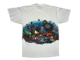 (90s) Underwater Ocean Scene Wrap Around Fish T-Shirt