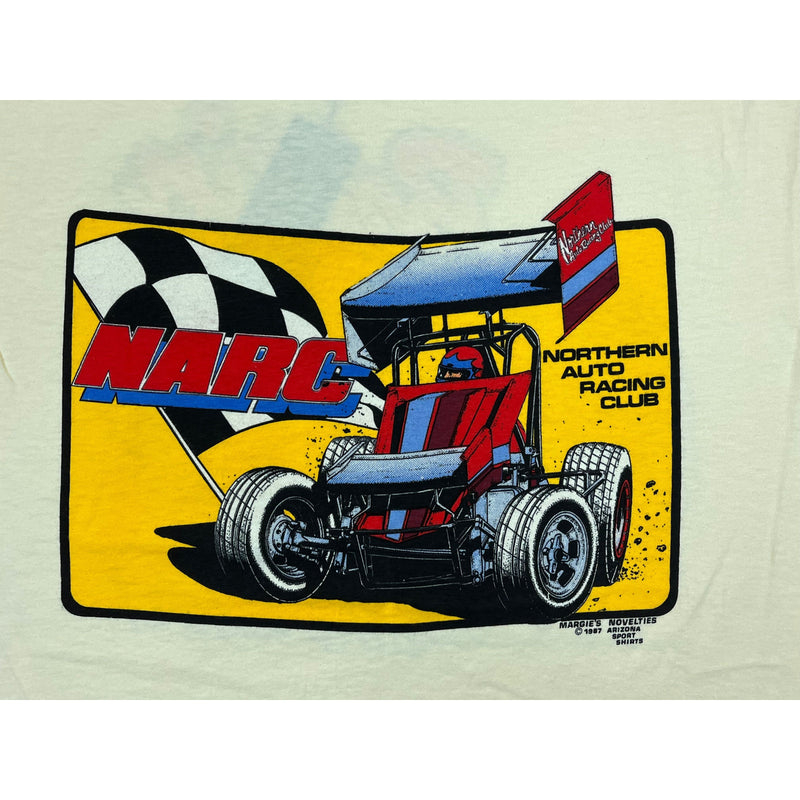 (1987) Backin' It In, Ain't a Sin NARC Racing Club Beige T-Shirt