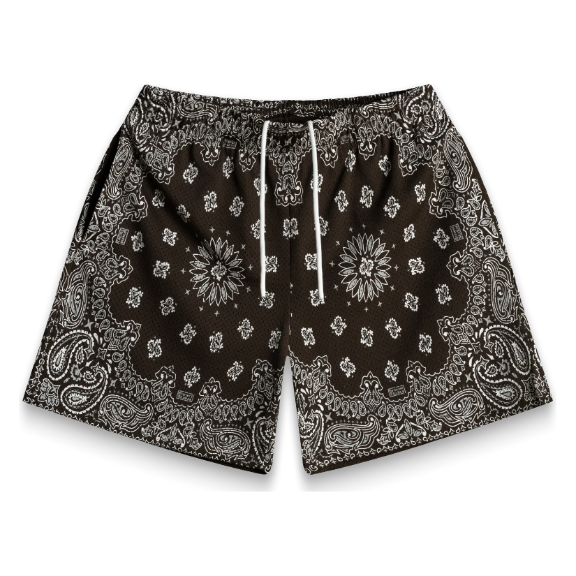 257509 Bravest Studios Paisley Two-Tone Shorts 'Brown'