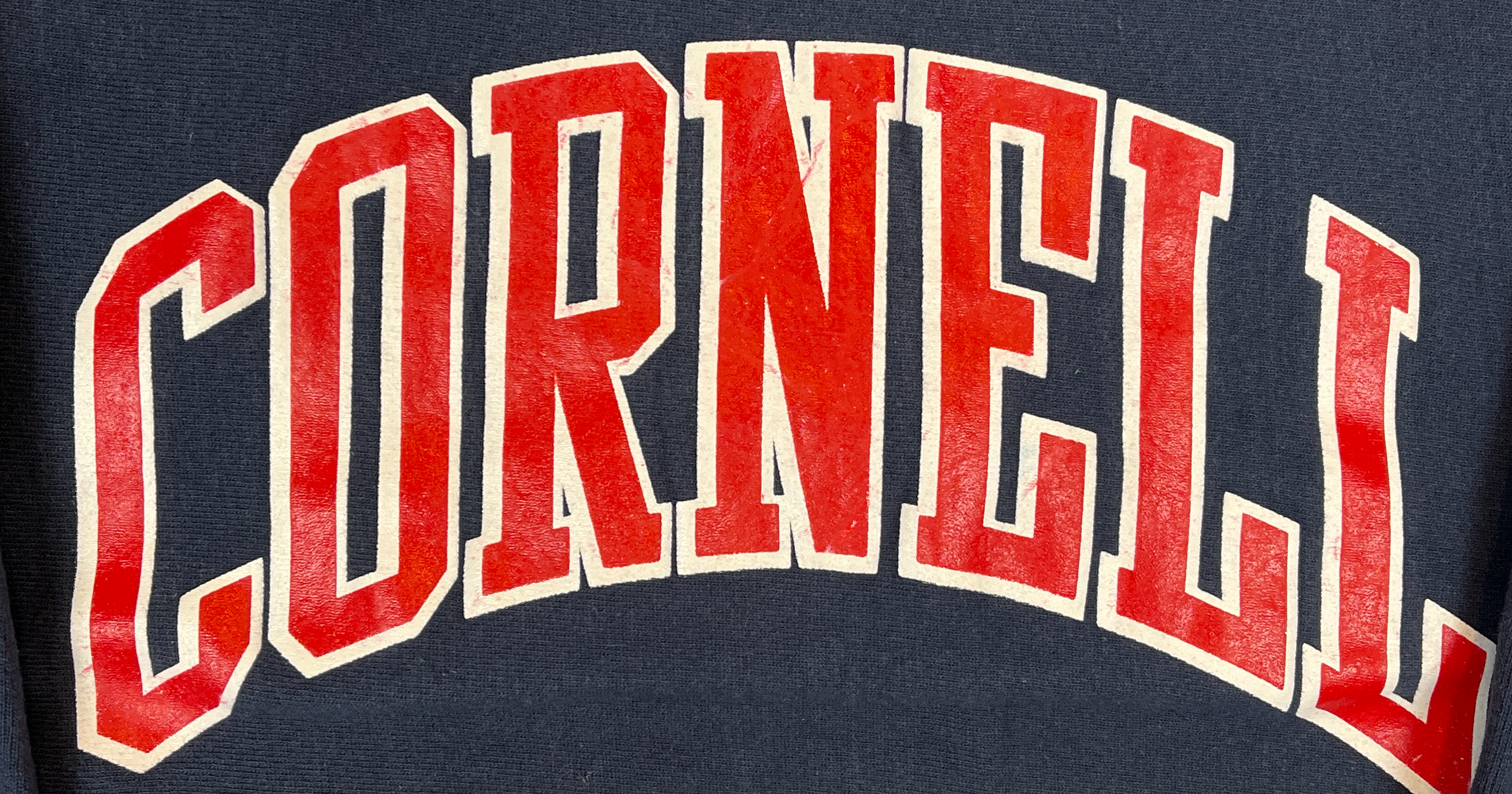 375178 (80s) Cornell University Champion Reverse Weave Navy Crewneck