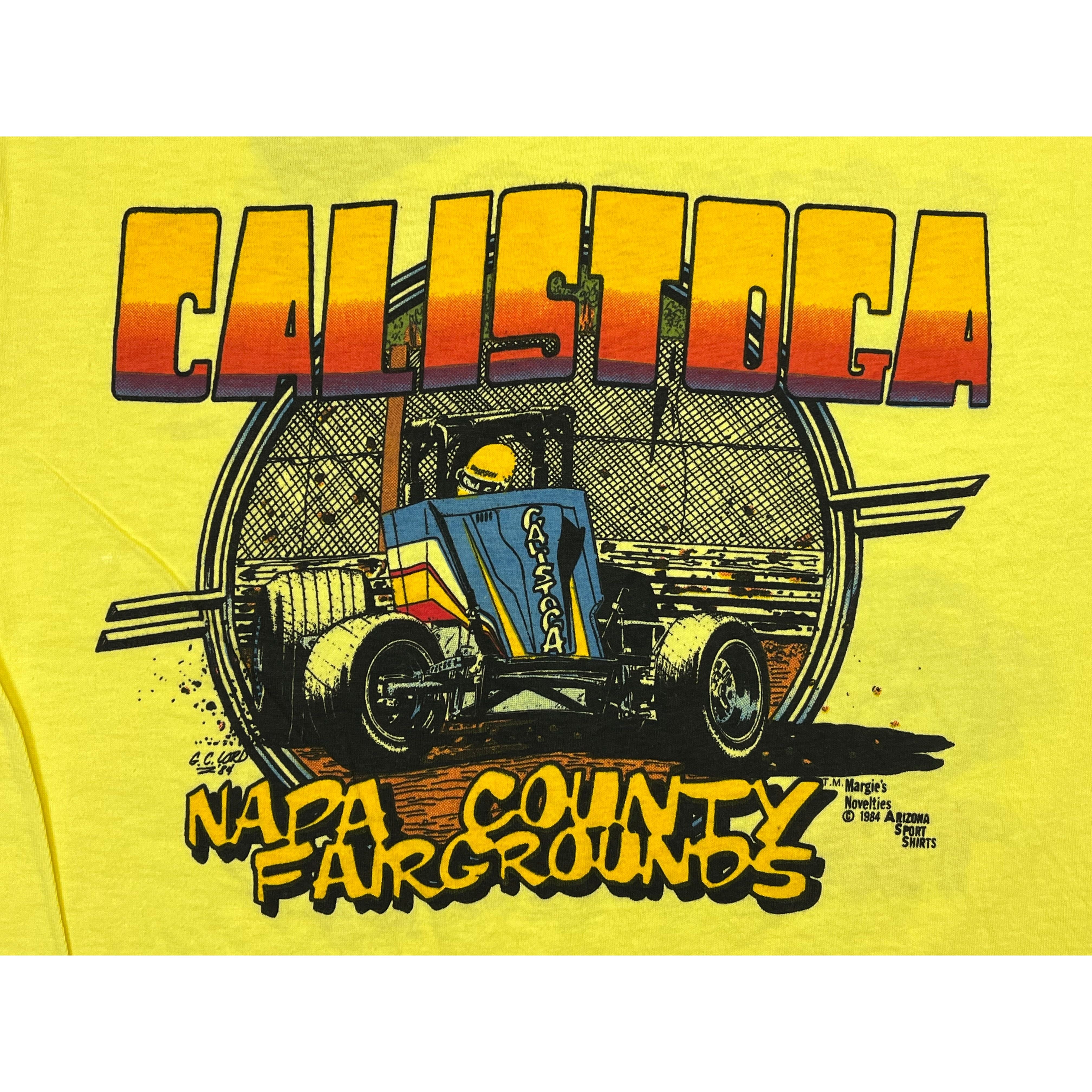 268889 (1984) Wings Don't Move Air, They Suck Sprint Car Racing Yellow T-Shirt m