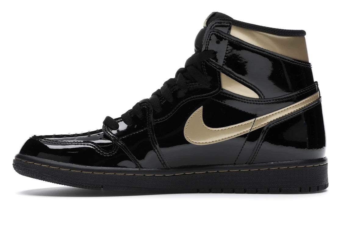 778037 Jordan 1 Retro High Black Metallic Gold (2020)