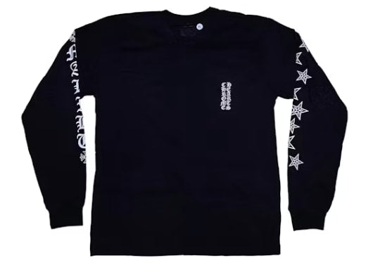 604273 Chrome Hearts Malibu Exclusive Stars L/S T-Shirt Black