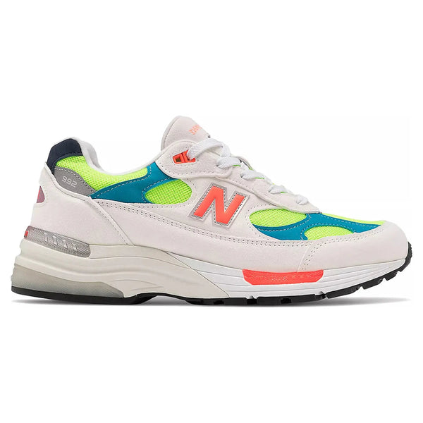 New Balance 992 White Neon Cyan