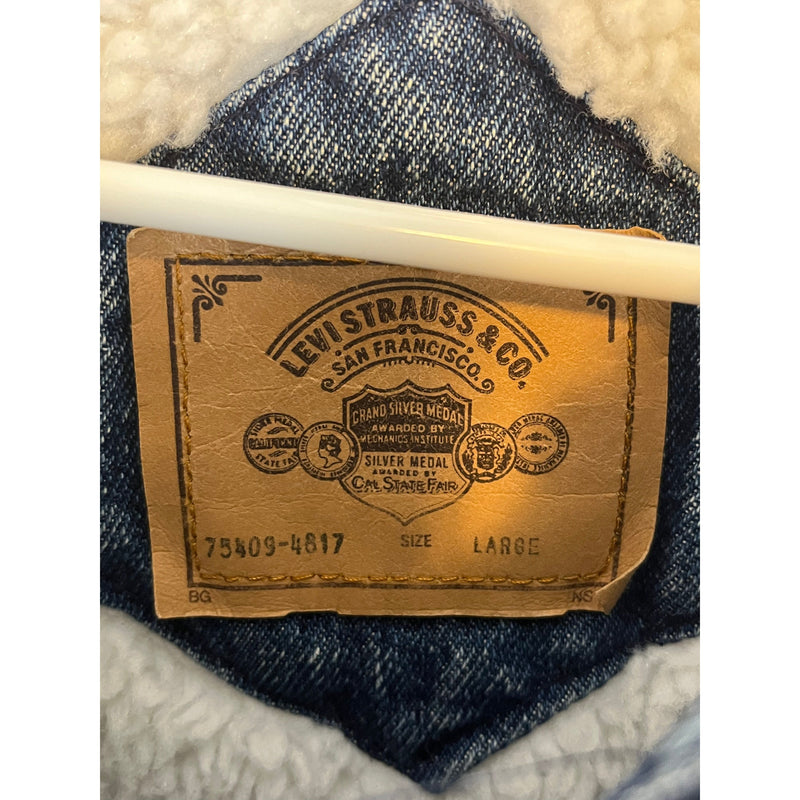 (80s) Levi's Sherpa Lined Denim Jacket 75409-4817