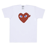 Comme des Garçons PLAY Red Heart Blue Eyed T-Shirt 'White'