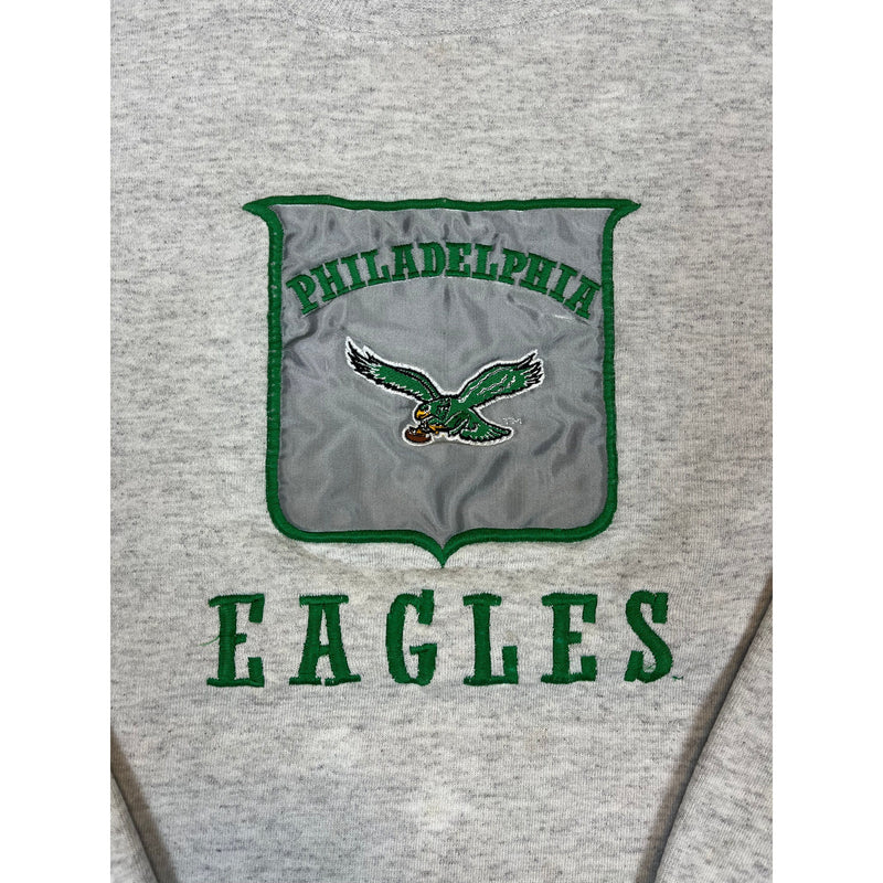 (90s) Philadelphia Eagles Kelly Green Embroidered Patch Crewneck