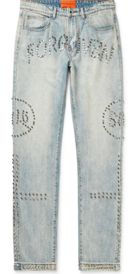 Who Decides War Forgiven Studded Denim Jeans 'Blue'