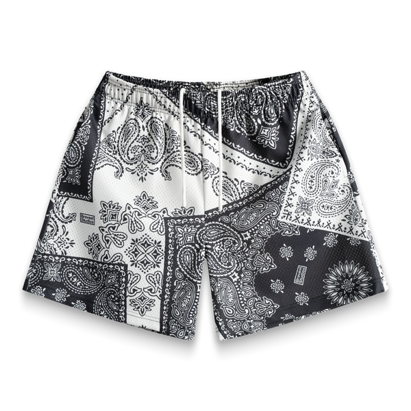 Bravest Studios Shorts Black Cream Paisley