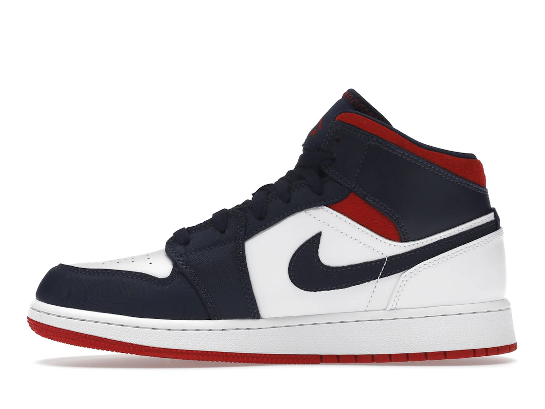512543 Air Jordan 1 Mid GS 'USA Olympic'